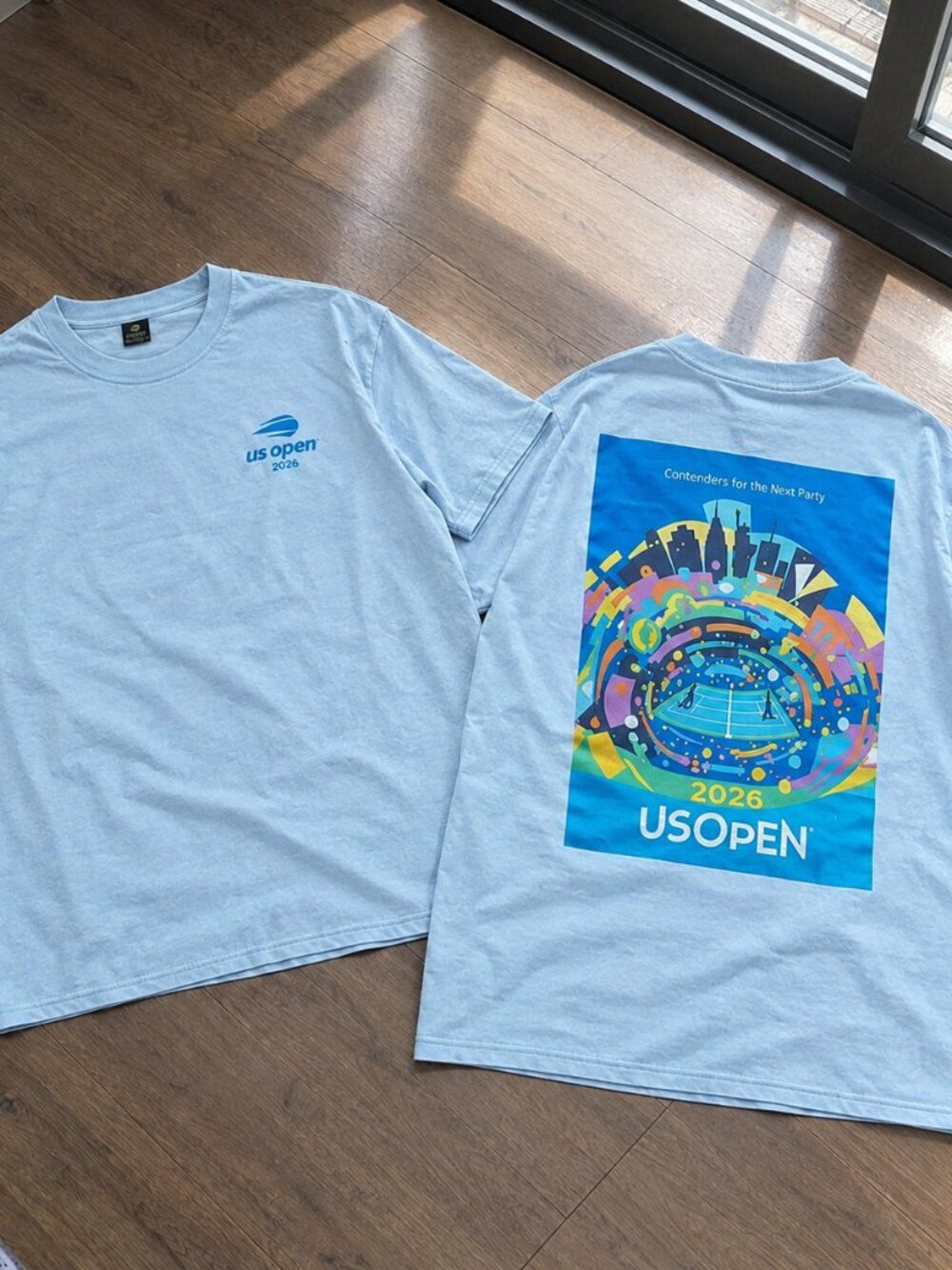 US Open 2026 Tennis Tournament  Graphic T-Shirt Light Blue